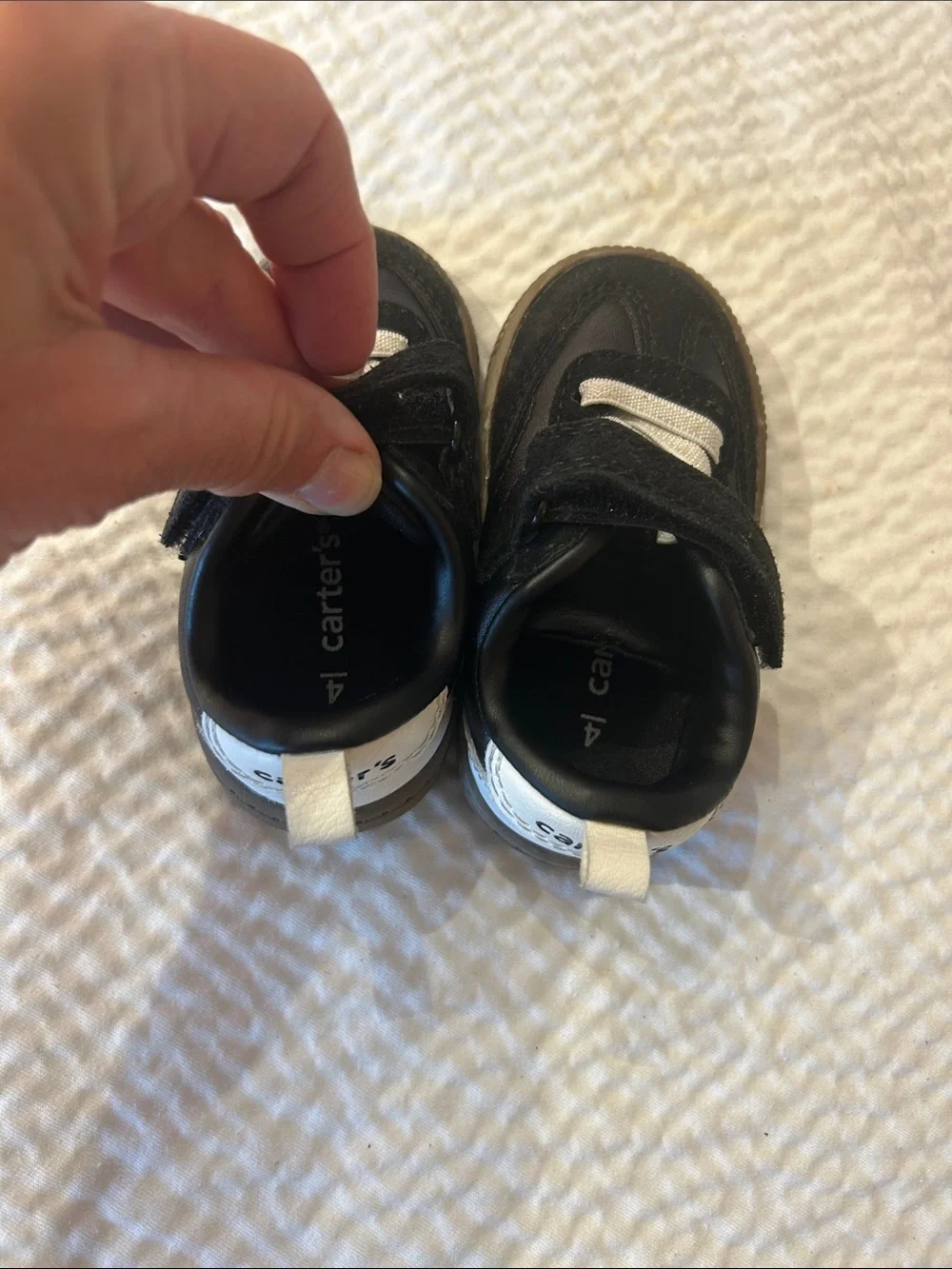 Carter's Black Kids Sneakers with White Laces